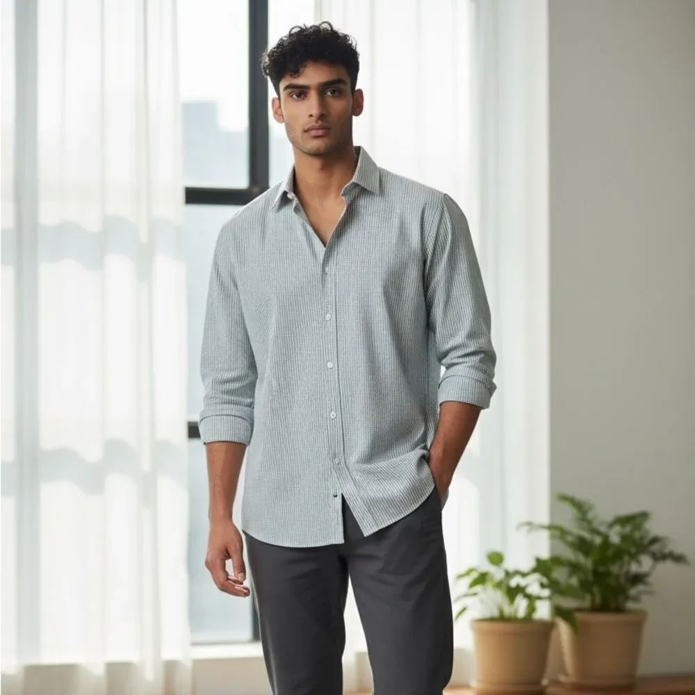 Kenneth Cole Reaction Slim Fit Non Iron 16-16 1/2 Button Down Shirt Business